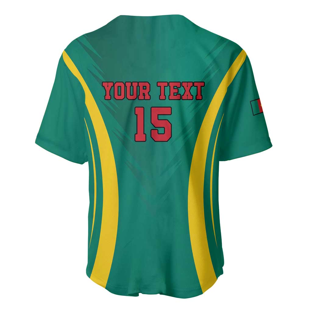 Custom Afro Cameroun Football Baseball Jersey Go Les Lions Indomptables LT15