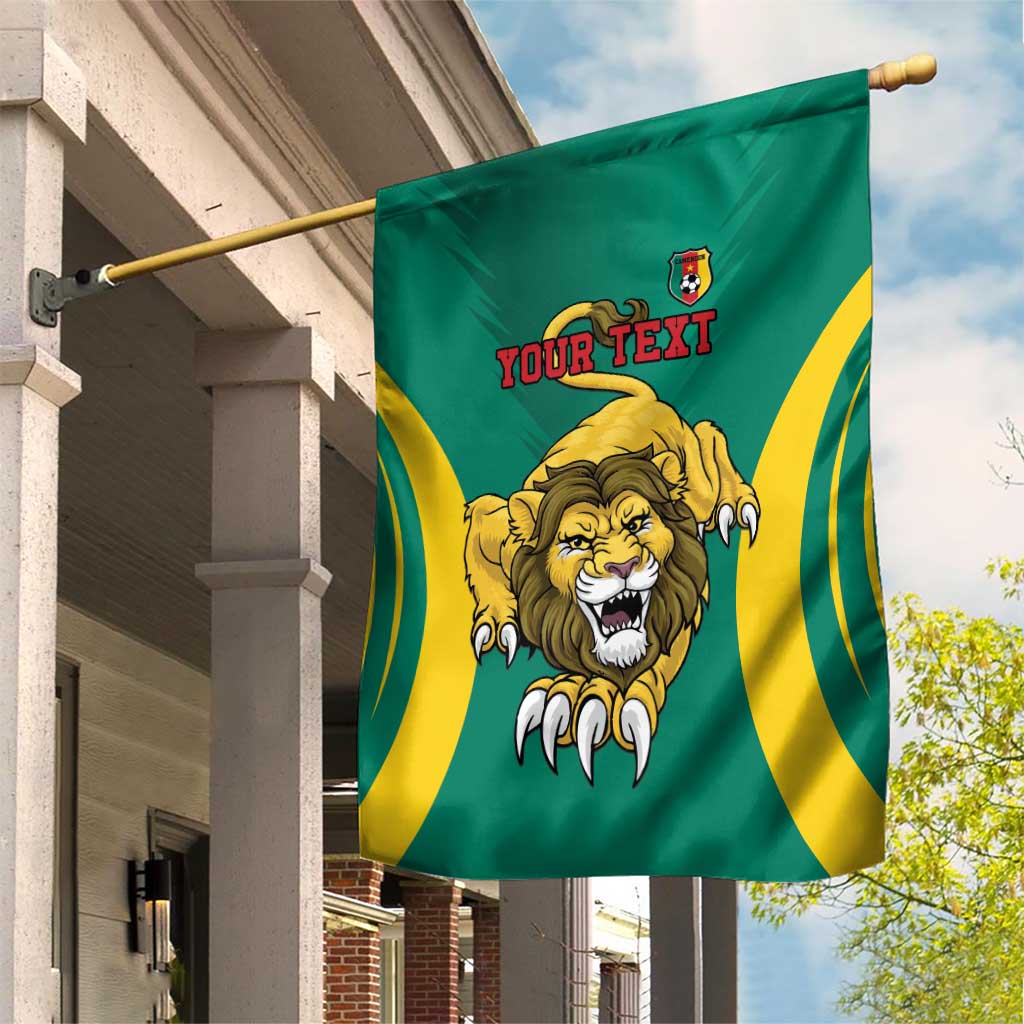 Custom Afro Cameroun Football Garden Flag Go Les Lions Indomptables LT15