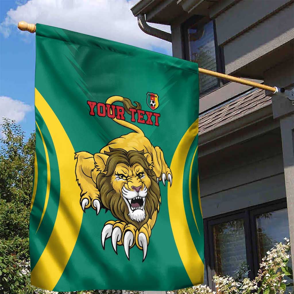 Custom Afro Cameroun Football Garden Flag Go Les Lions Indomptables LT15
