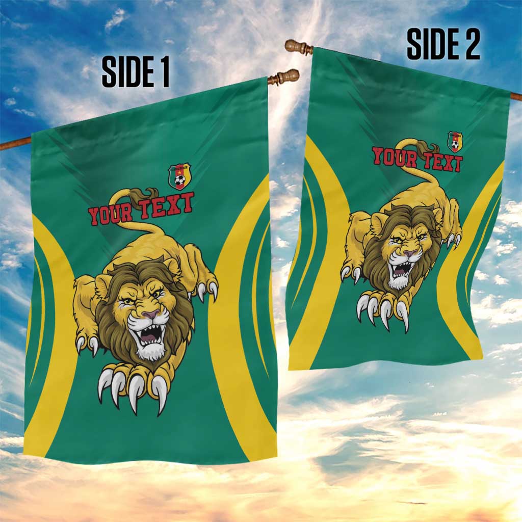 Custom Afro Cameroun Football Garden Flag Go Les Lions Indomptables LT15