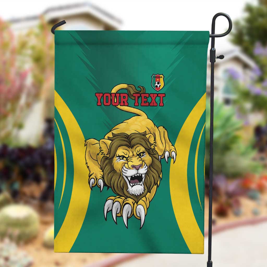 Custom Afro Cameroun Football Garden Flag Go Les Lions Indomptables LT15
