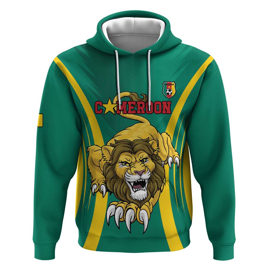 Custom Cameroon Football Hoodie Go Indomitable Lions LT15