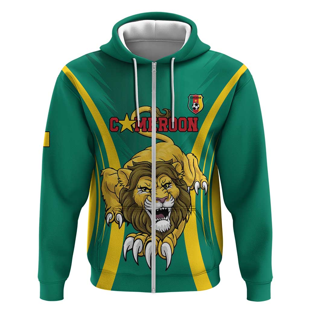 Custom Cameroon Football Hoodie Go Indomitable Lions LT15