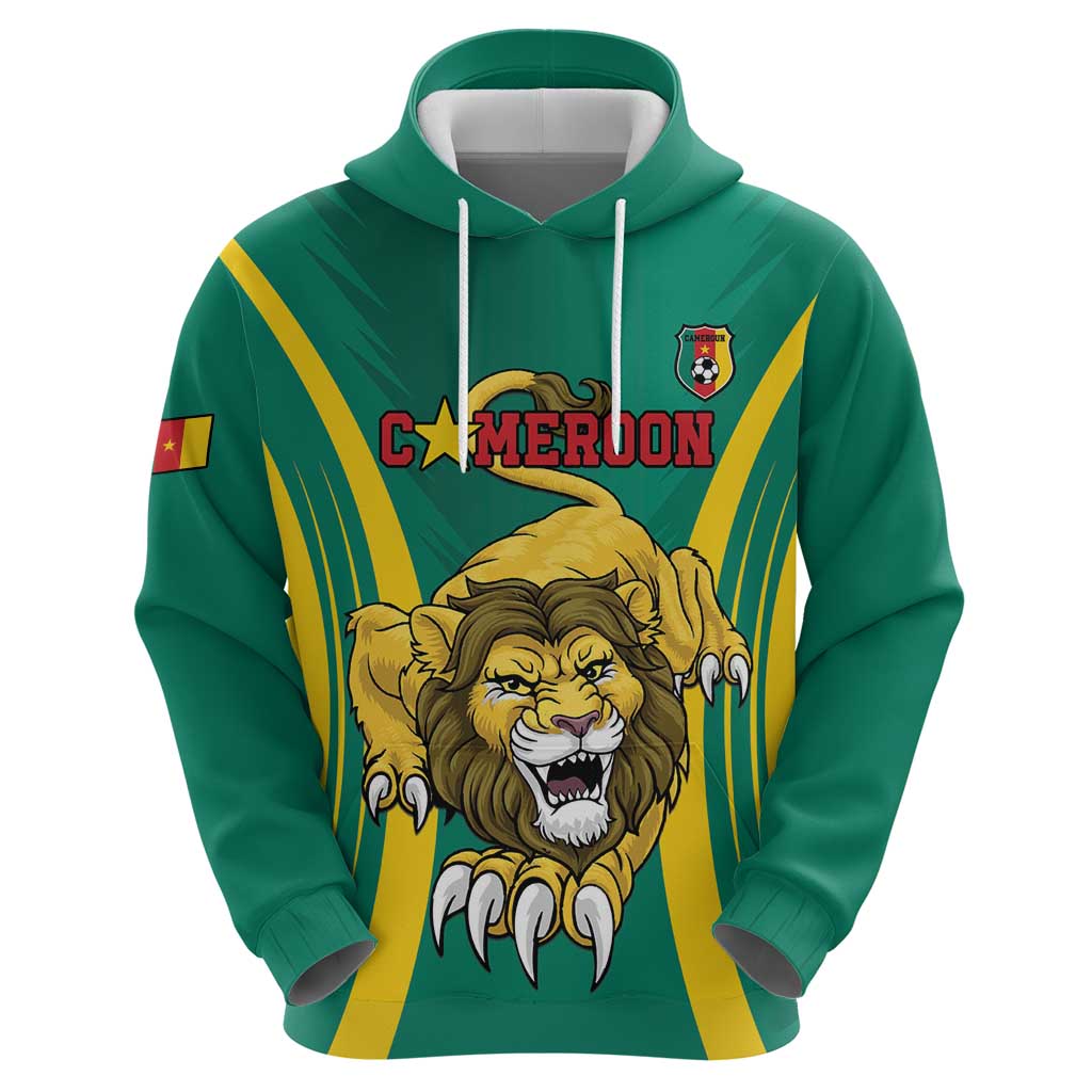 Custom Cameroon Football Hoodie Go Indomitable Lions LT15