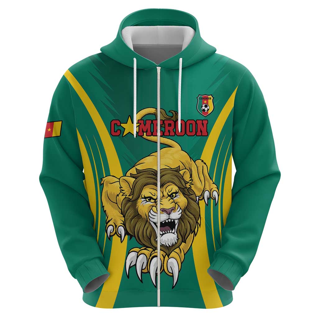 Custom Cameroon Football Hoodie Go Indomitable Lions LT15