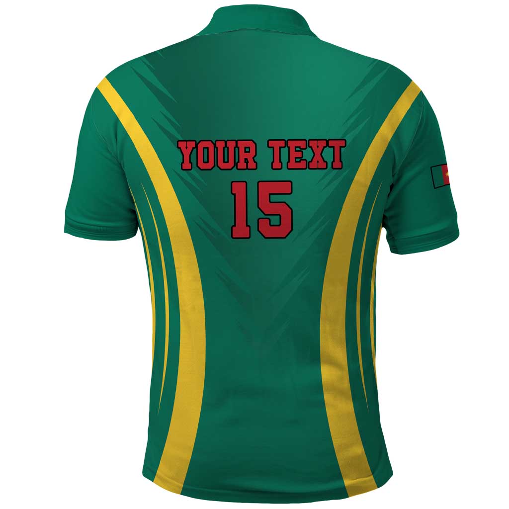 Custom Cameroon Football Polo Shirt Go Indomitable Lions LT15