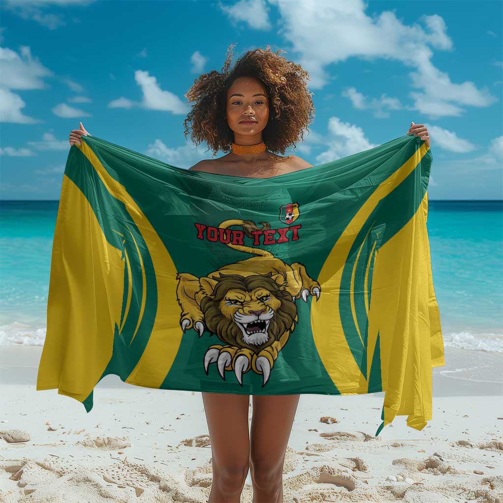 Custom Afro Cameroun Football Sarong Go Les Lions Indomptables LT15