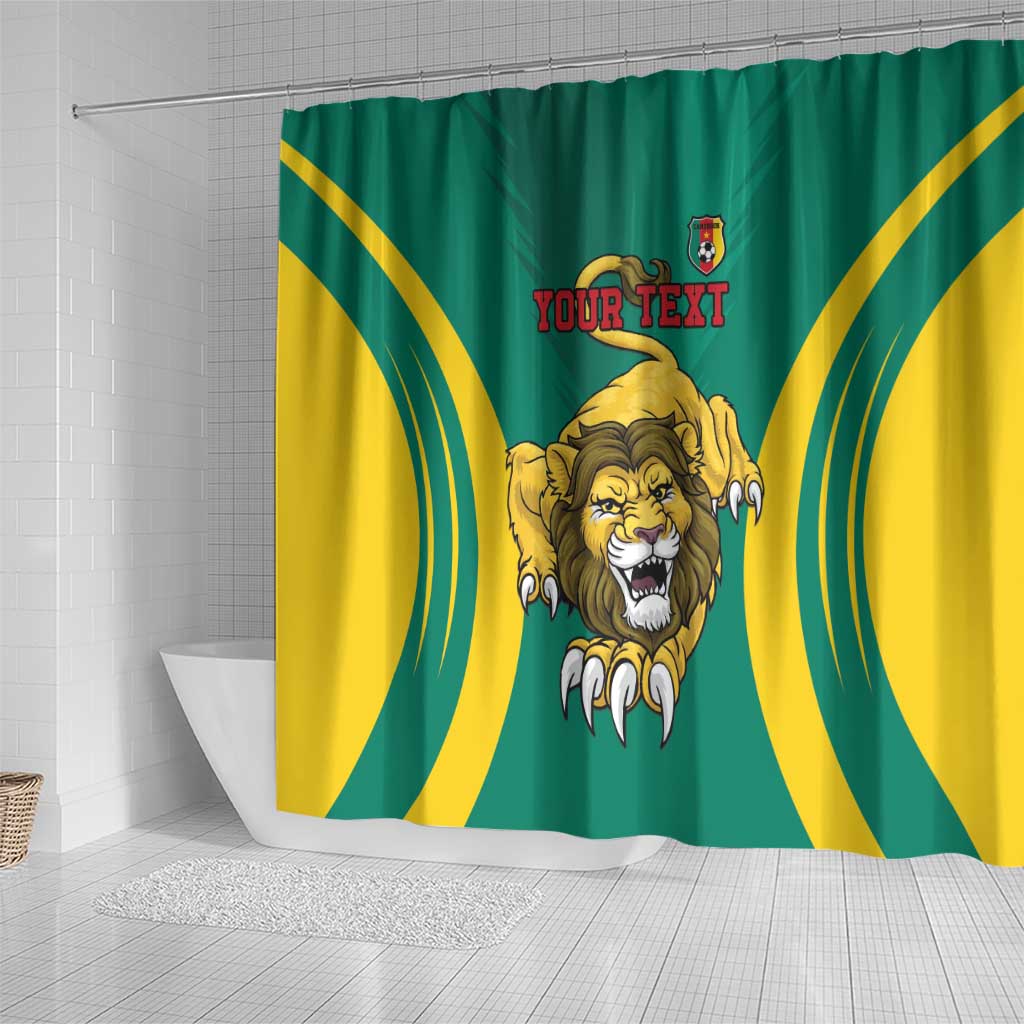 Custom Cameroon Football Shower Curtain Go Indomitable Lions LT15