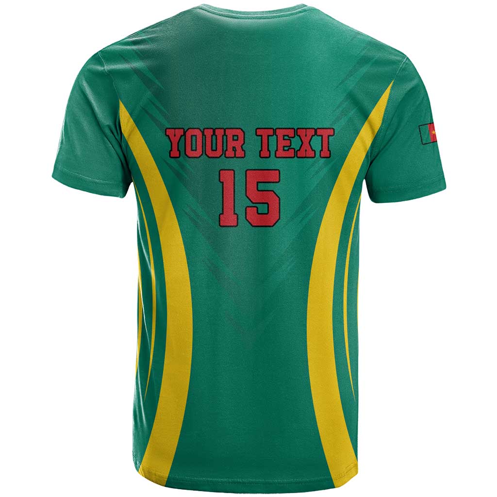 Custom Afro Cameroun Football T shirt Go Les Lions Indomptables LT15