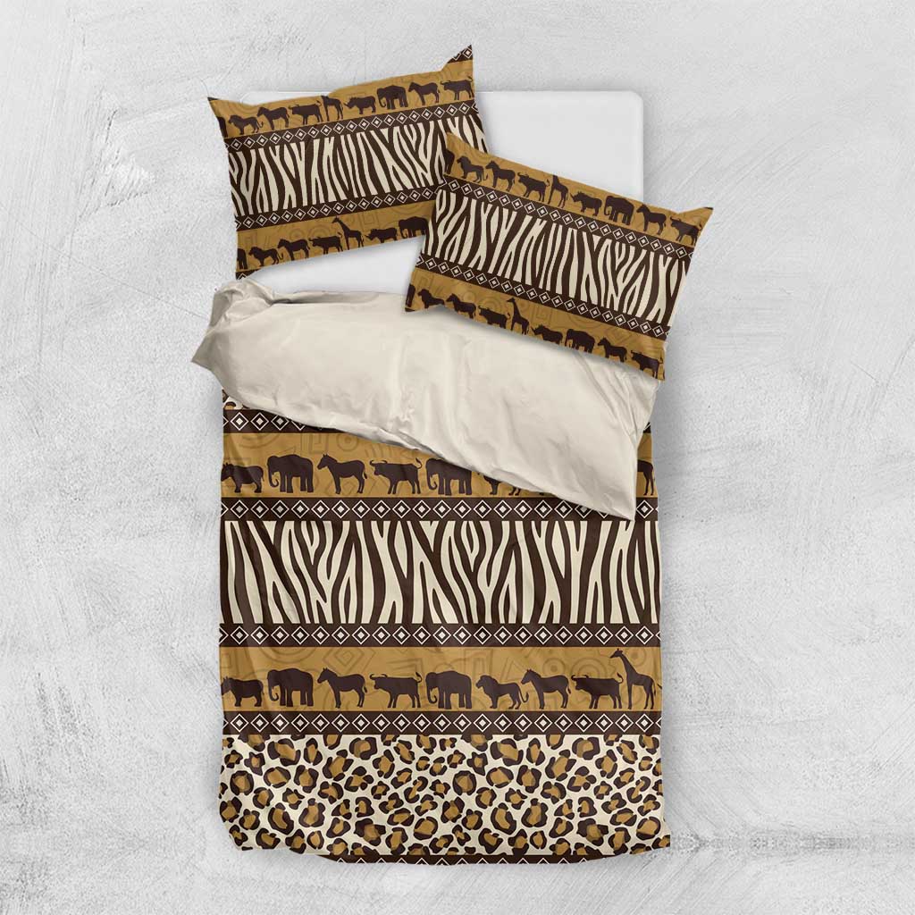 Leopards and Zebra Skins Bedding Set Mix African Pattern LT15
