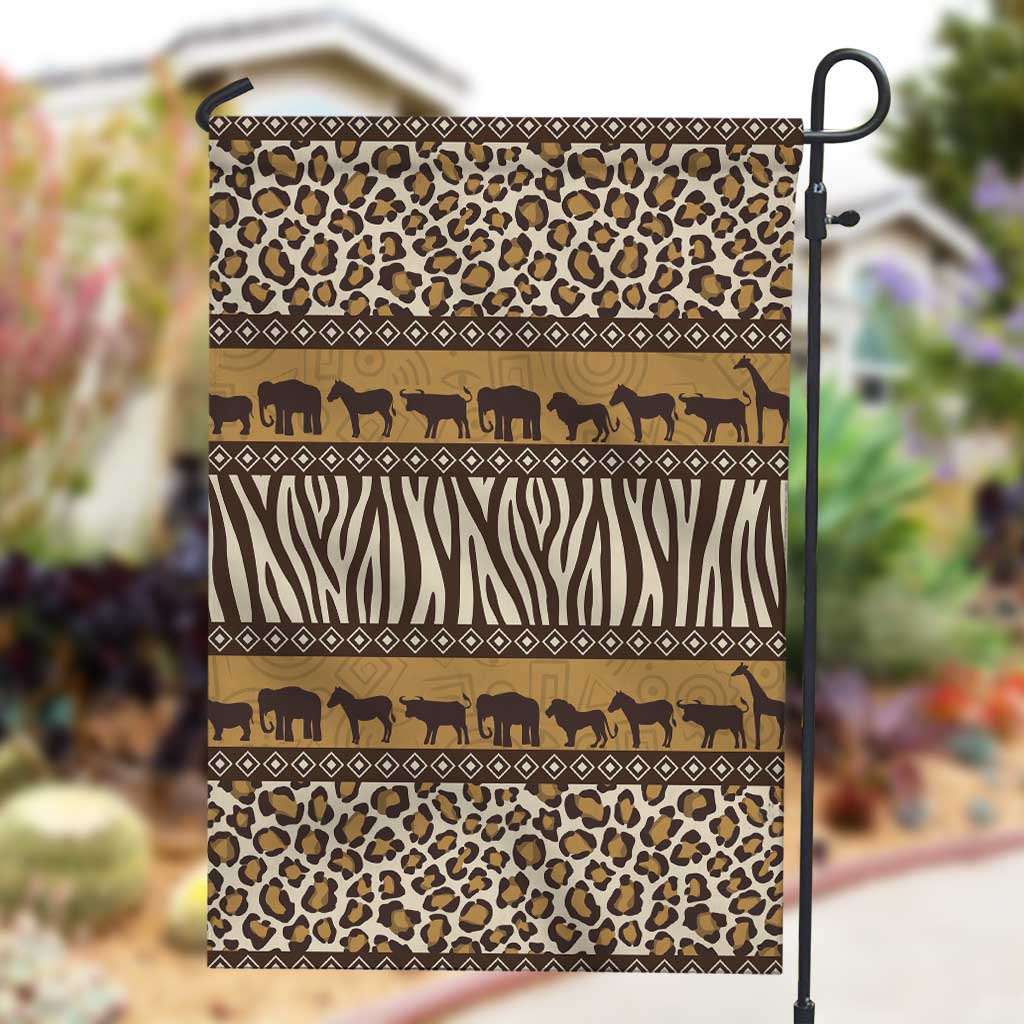 Leopards and Zebra Skins Garden Flag Mix African Pattern LT15
