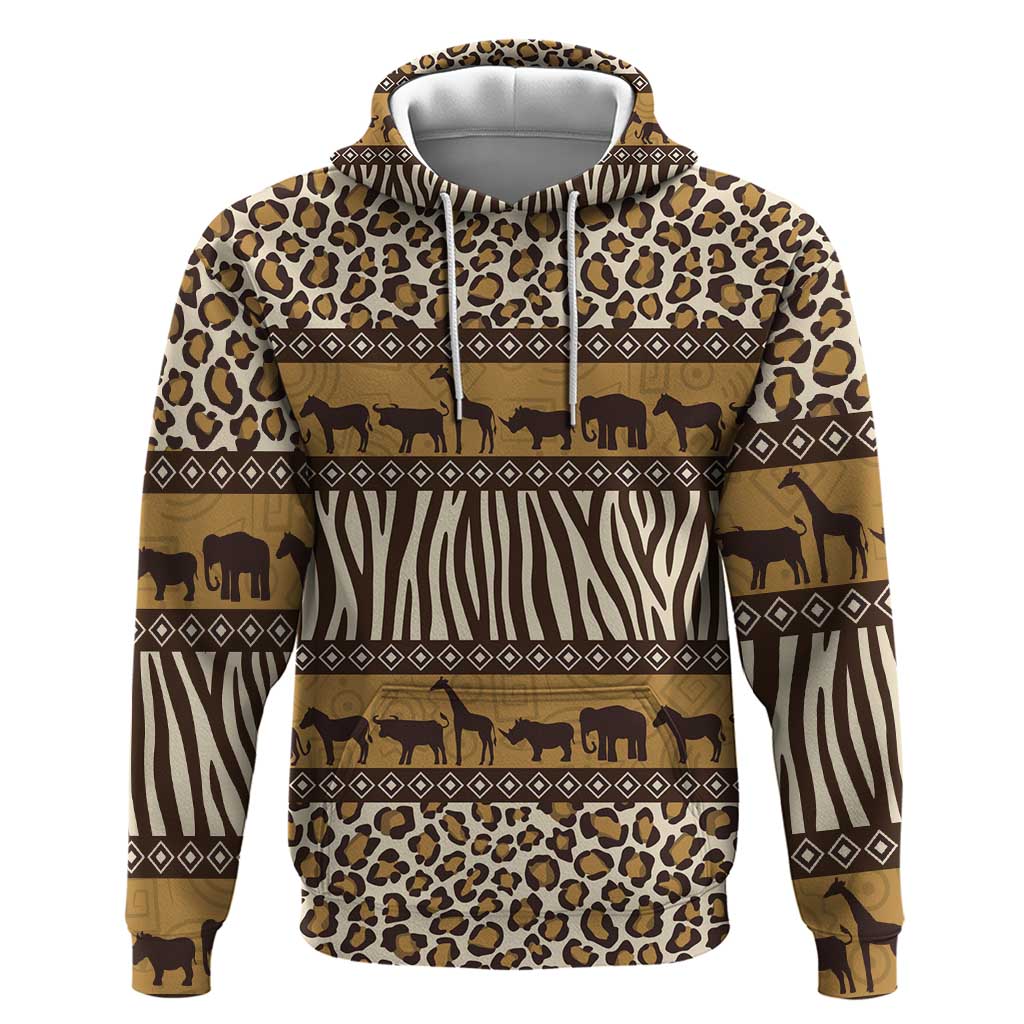 Animal Skin Mix African Pattern Hoodie LT15