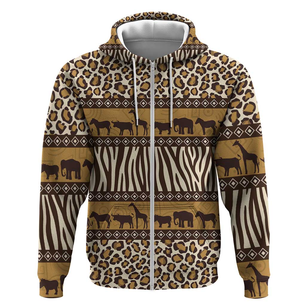 Animal Skin Mix African Pattern Hoodie LT15