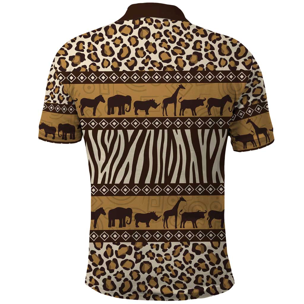 Animal Skin Mix African Pattern Polo Shirt LT15