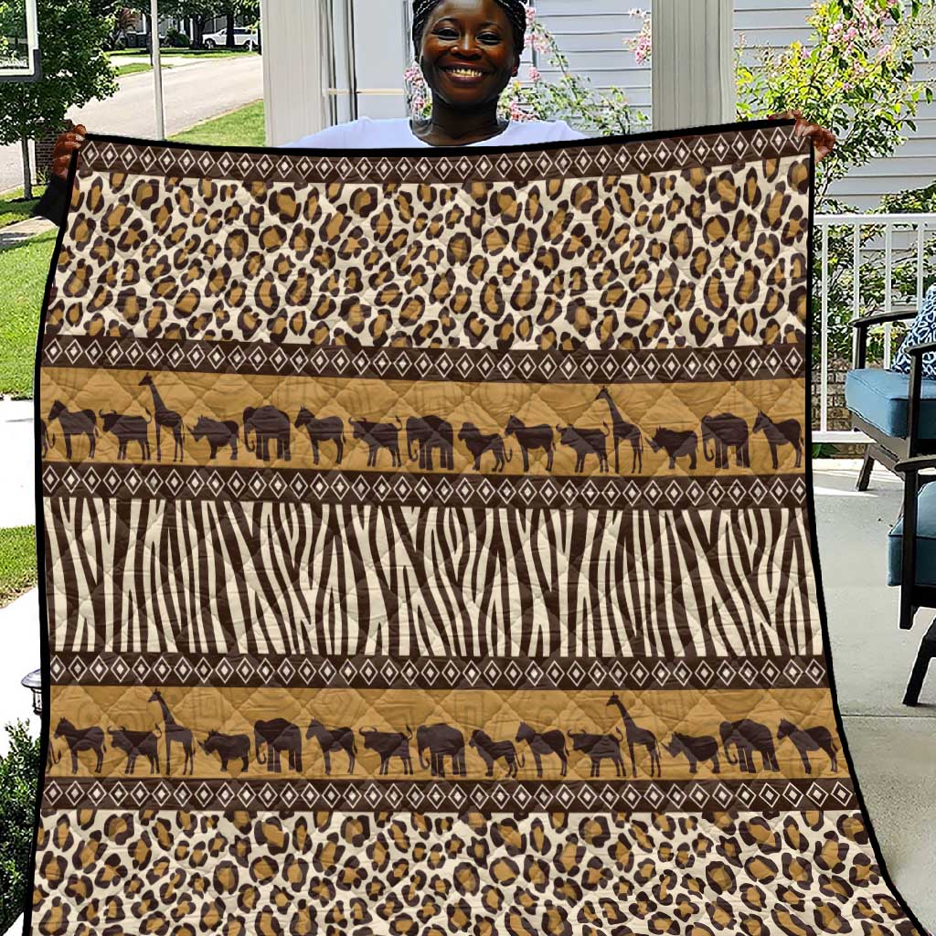 Leopards and Zebra Skins Quilt Mix African Pattern LT15