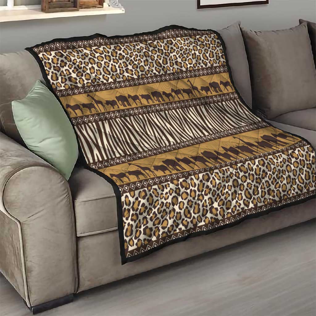 Leopards and Zebra Skins Quilt Mix African Pattern LT15