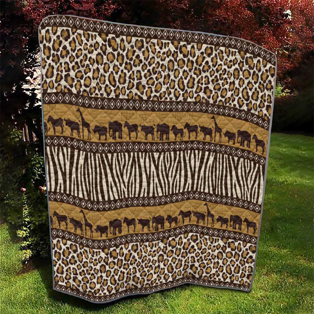 Leopards and Zebra Skins Quilt Mix African Pattern LT15