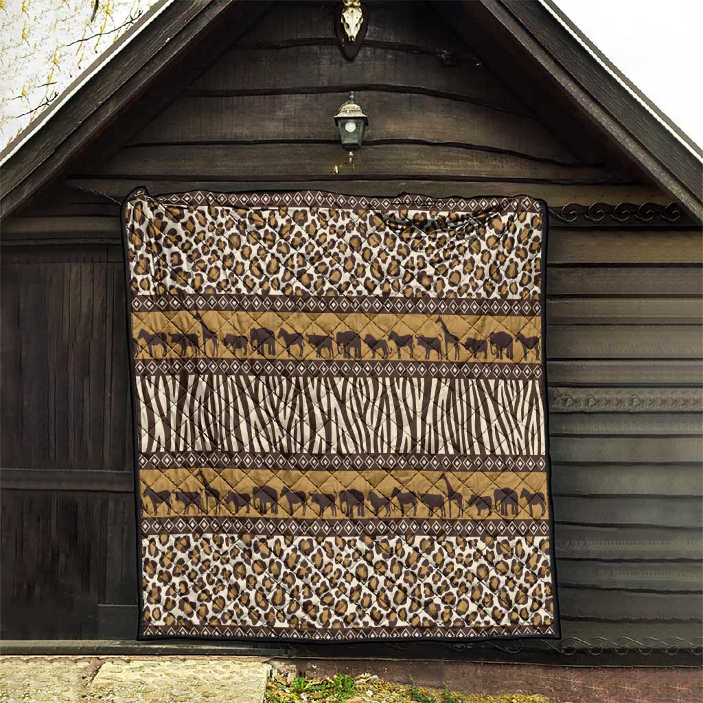 Leopards and Zebra Skins Quilt Mix African Pattern LT15