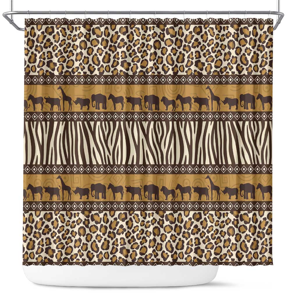 Animal Skin Mix African Pattern Shower Curtain LT15