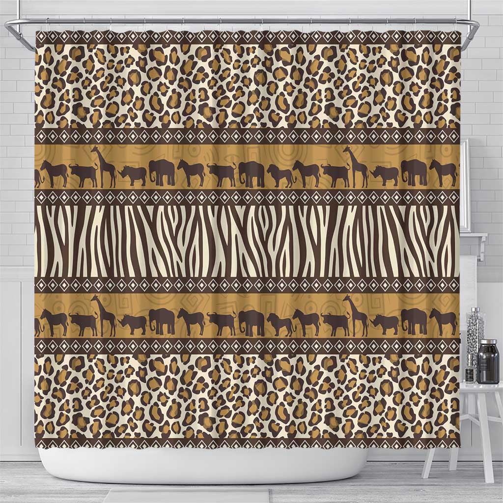 Animal Skin Mix African Pattern Shower Curtain LT15