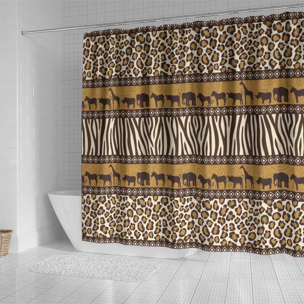 Animal Skin Mix African Pattern Shower Curtain LT15