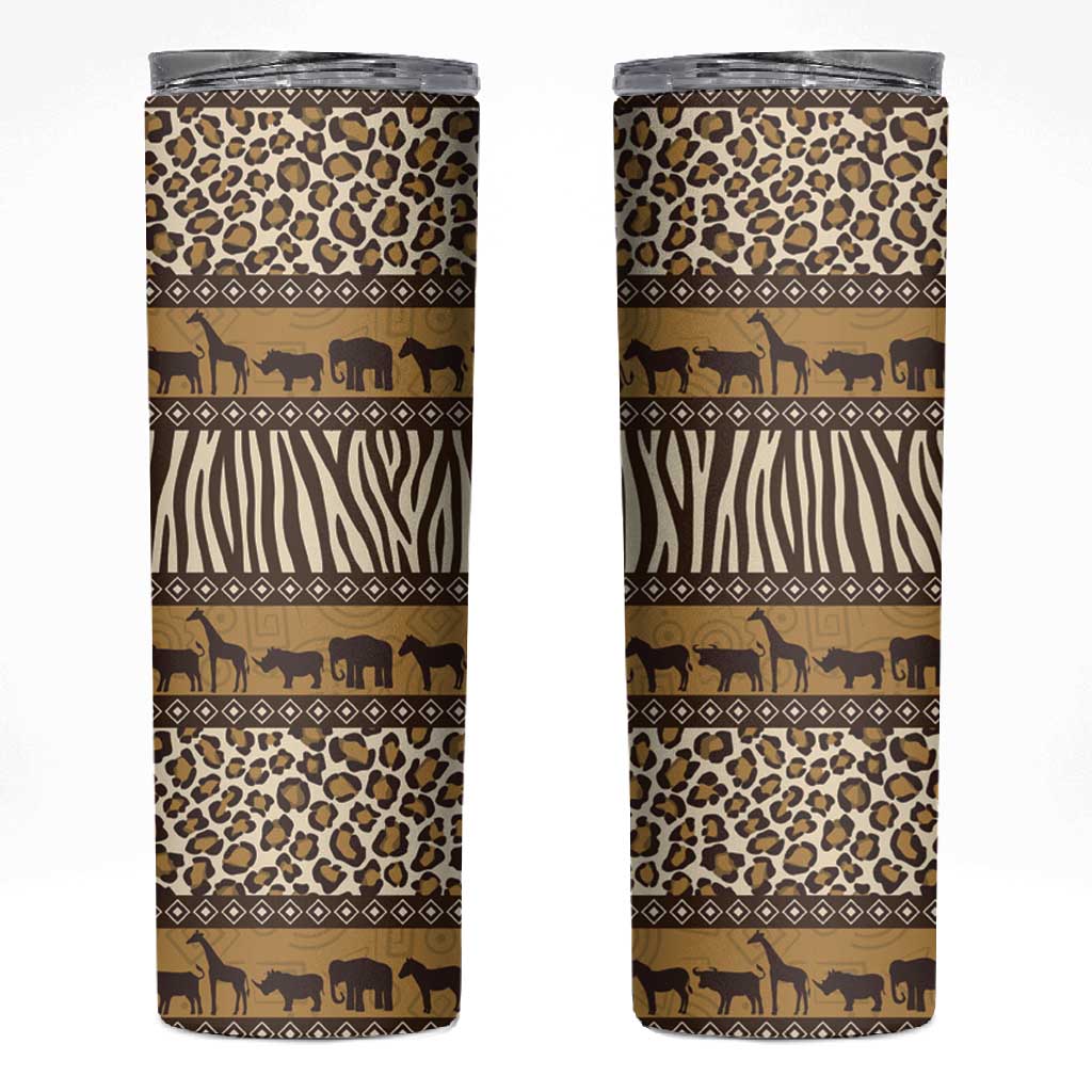 Leopards and Zebra Skins Skinny Tumbler Mix African Pattern LT15