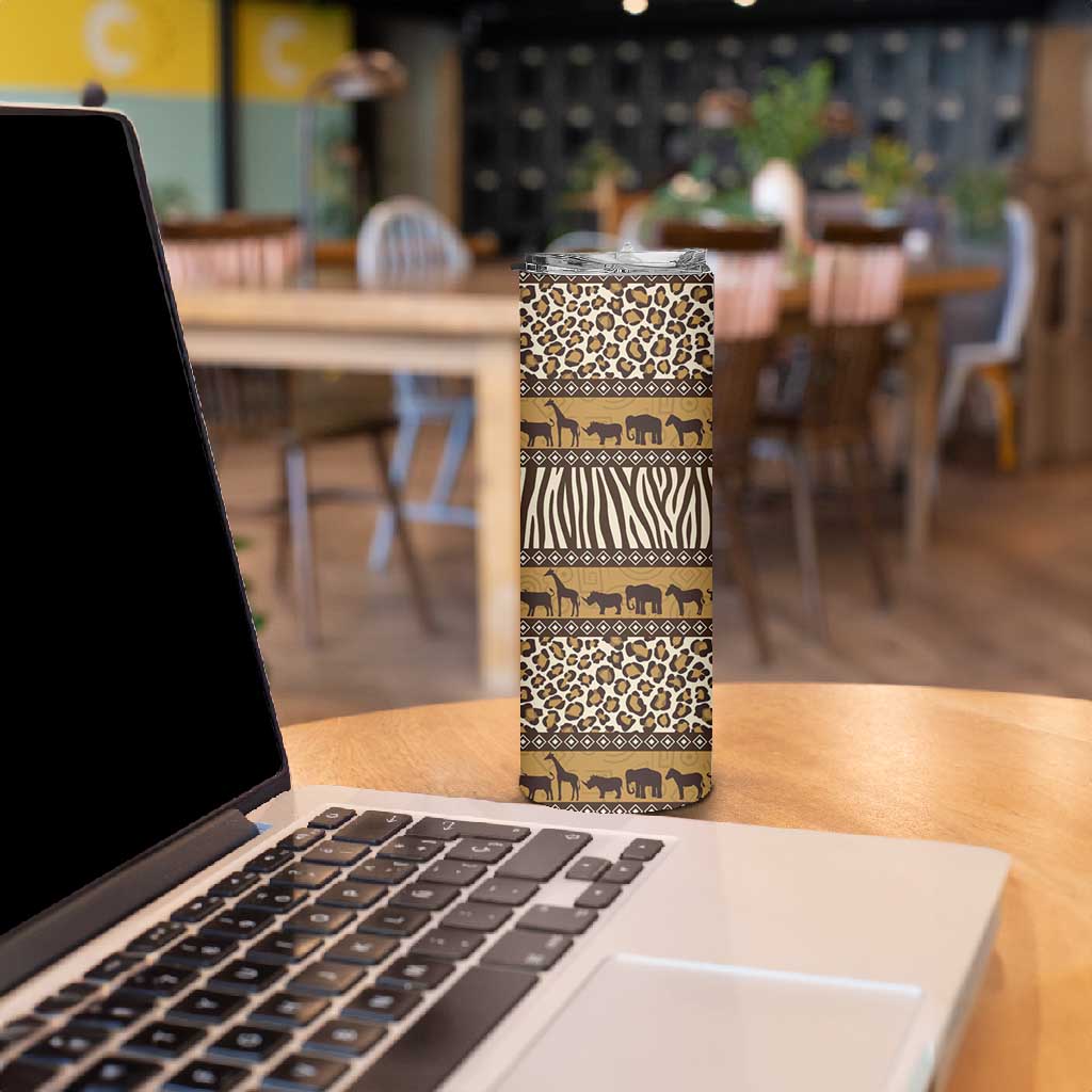 Leopards and Zebra Skins Skinny Tumbler Mix African Pattern LT15