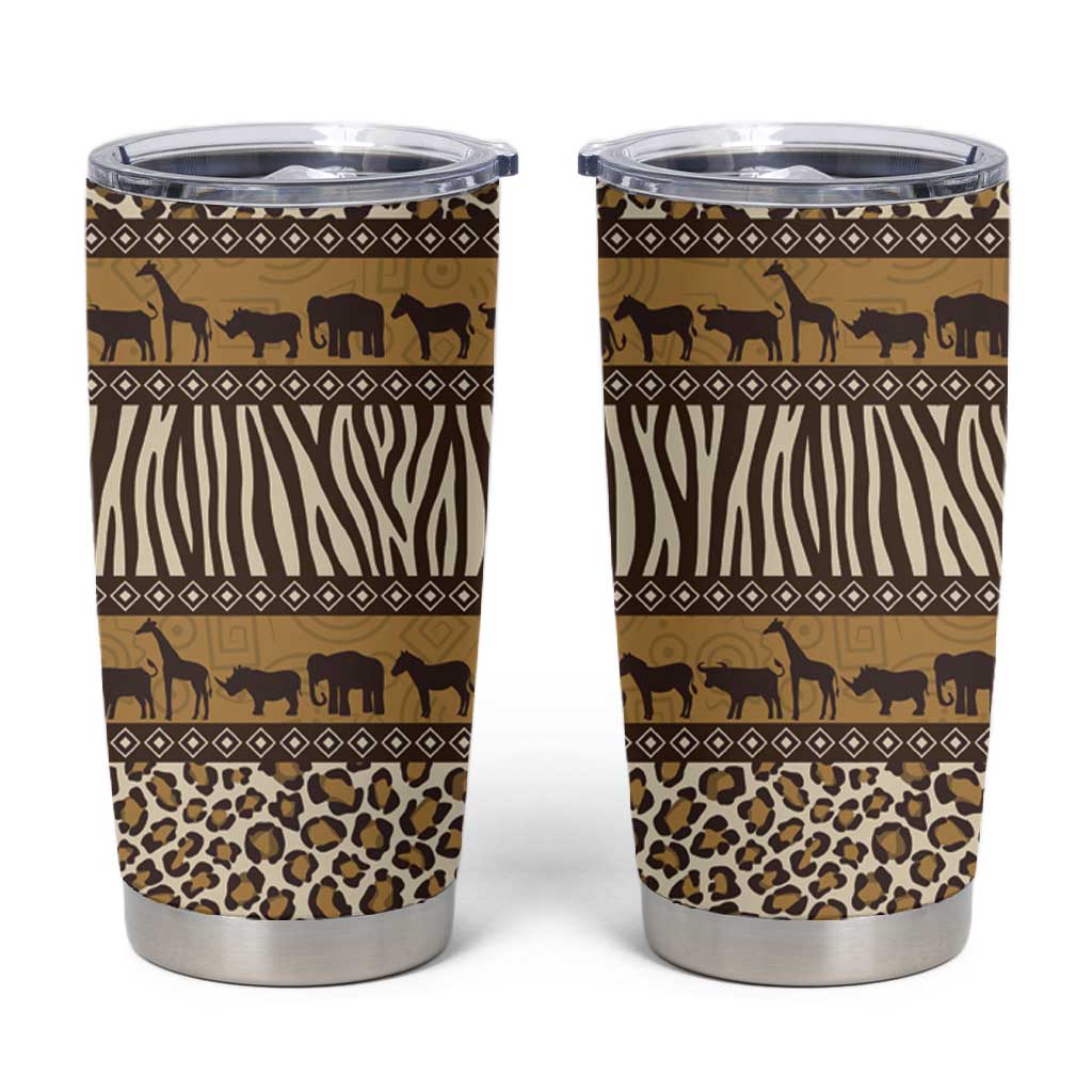 Leopards and Zebra Skins Tumbler Cup Mix African Pattern LT15