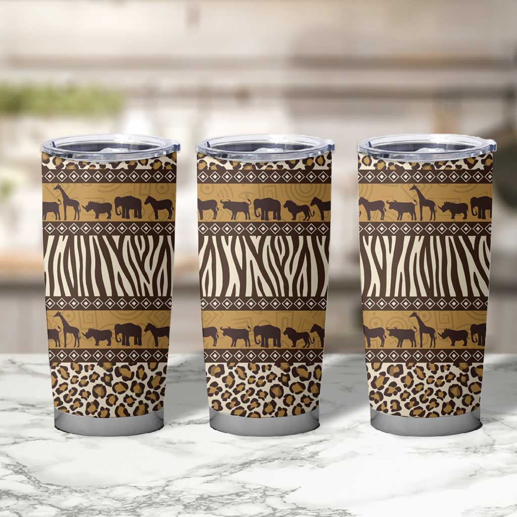 Leopards and Zebra Skins Tumbler Cup Mix African Pattern LT15