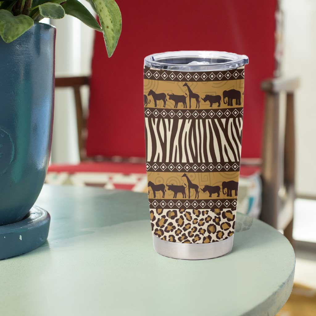 Leopards and Zebra Skins Tumbler Cup Mix African Pattern LT15