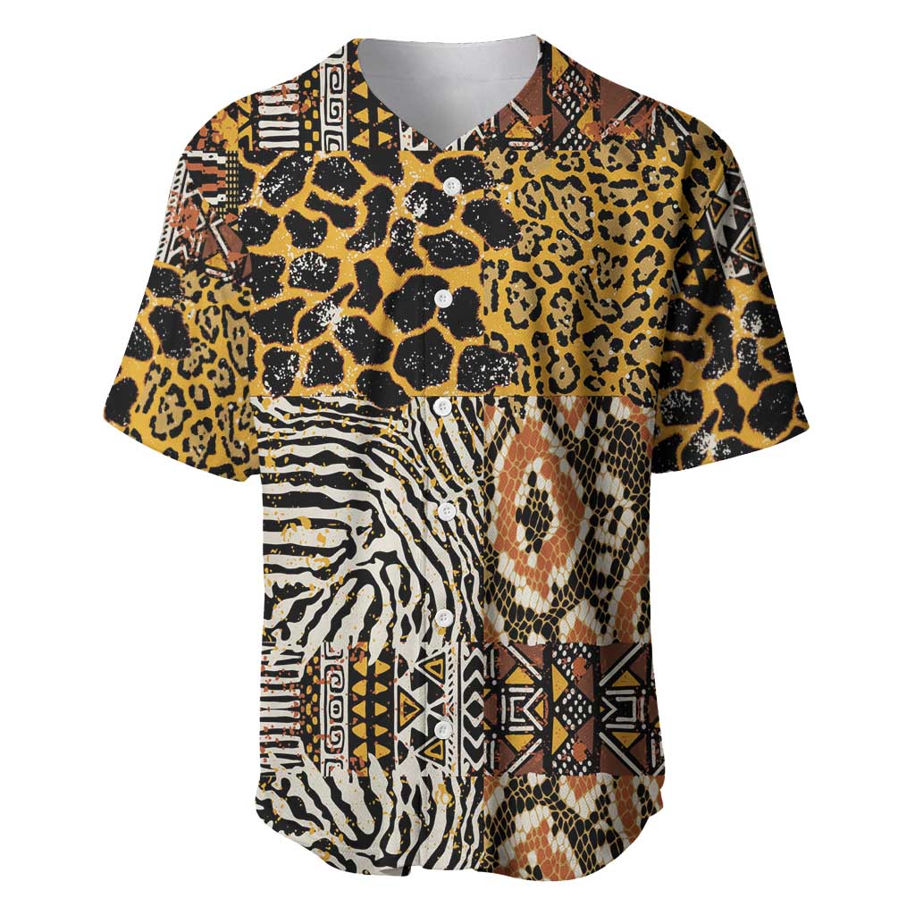 Wild Animal Skins Baseball Jersey African Tribal Pattern LT15