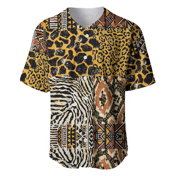 Wild Animal Skins Baseball Jersey African Tribal Pattern LT15