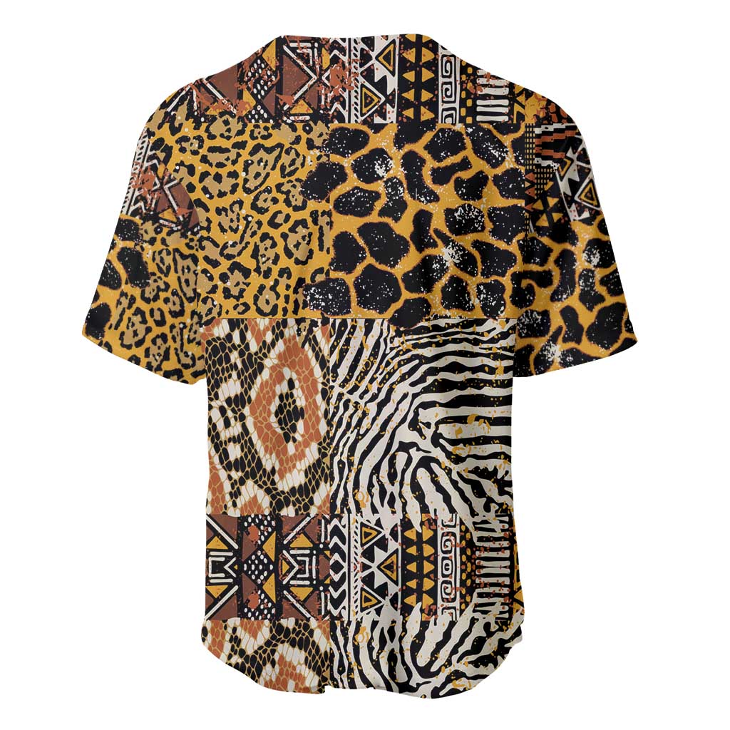 Wild Animal Skins Baseball Jersey African Tribal Pattern LT15