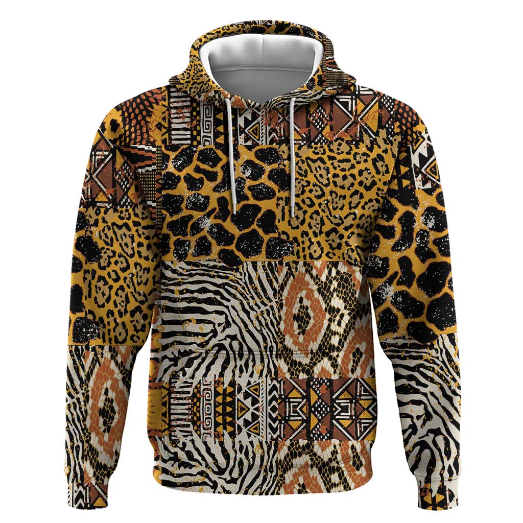 African Tribal Pattern With Wild Animal Skins Hoodie LT15