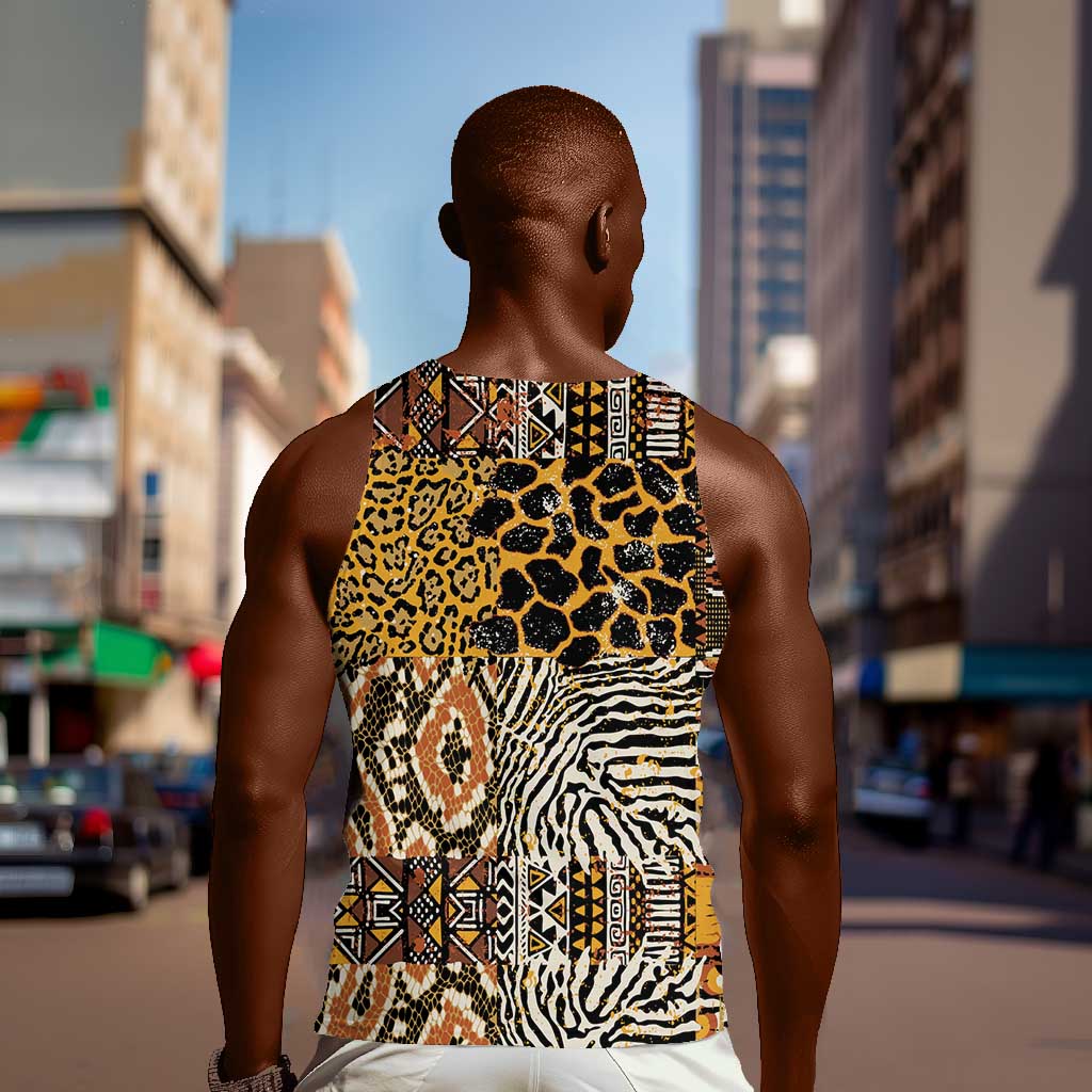 Wild Animal Skins Men Tank Top African Tribal Pattern LT15