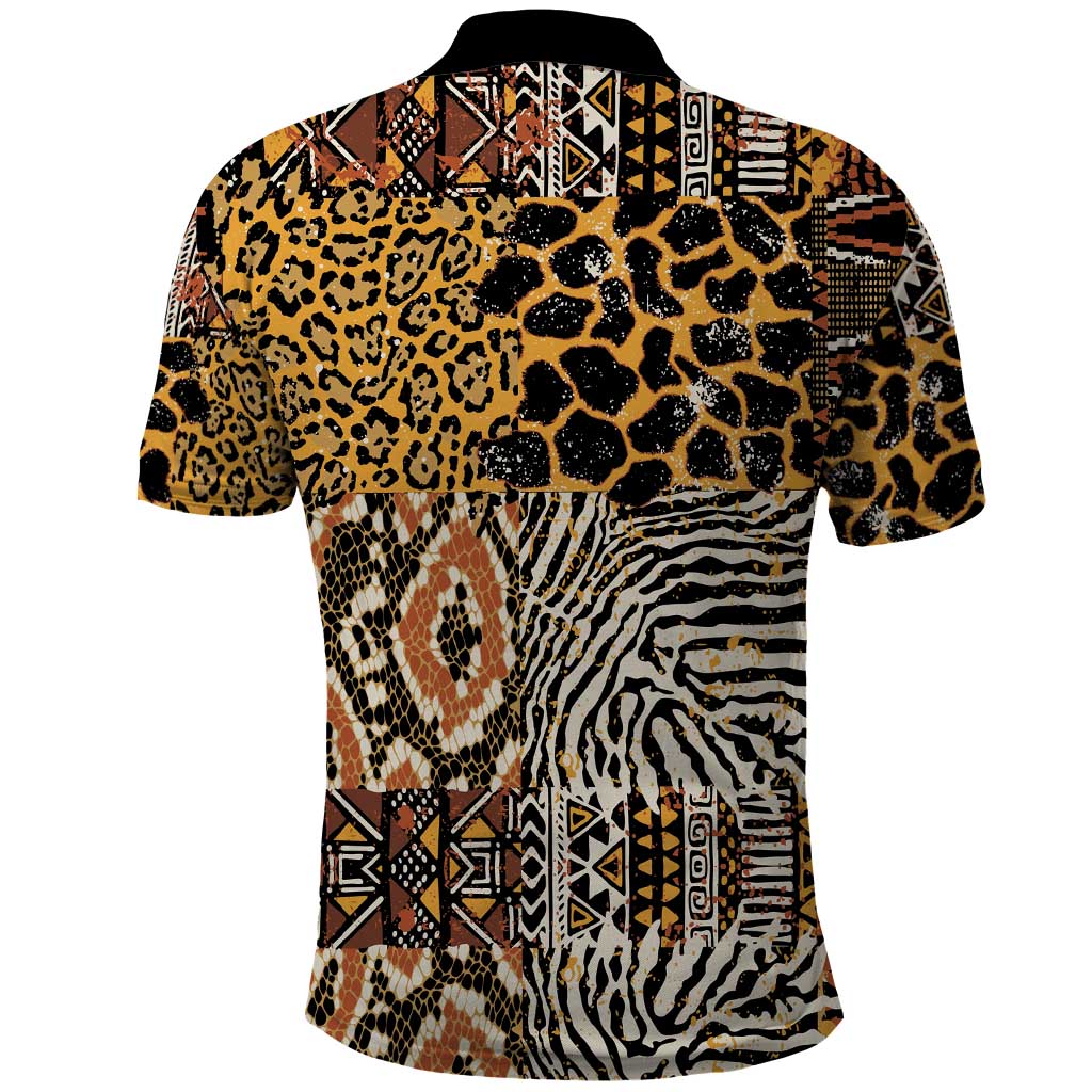 African Tribal Pattern With Wild Animal Skins Polo Shirt LT15