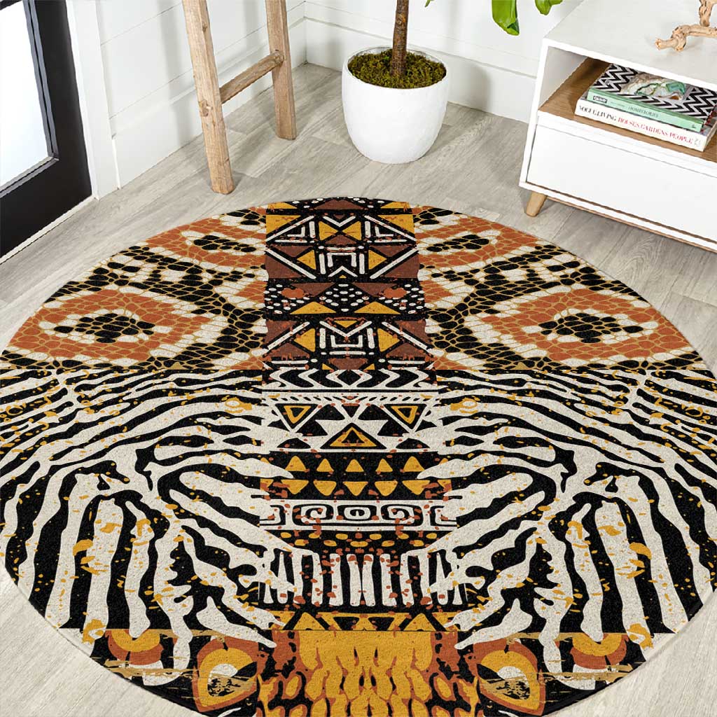 Wild Animal Skins Round Carpet African Tribal Pattern LT15