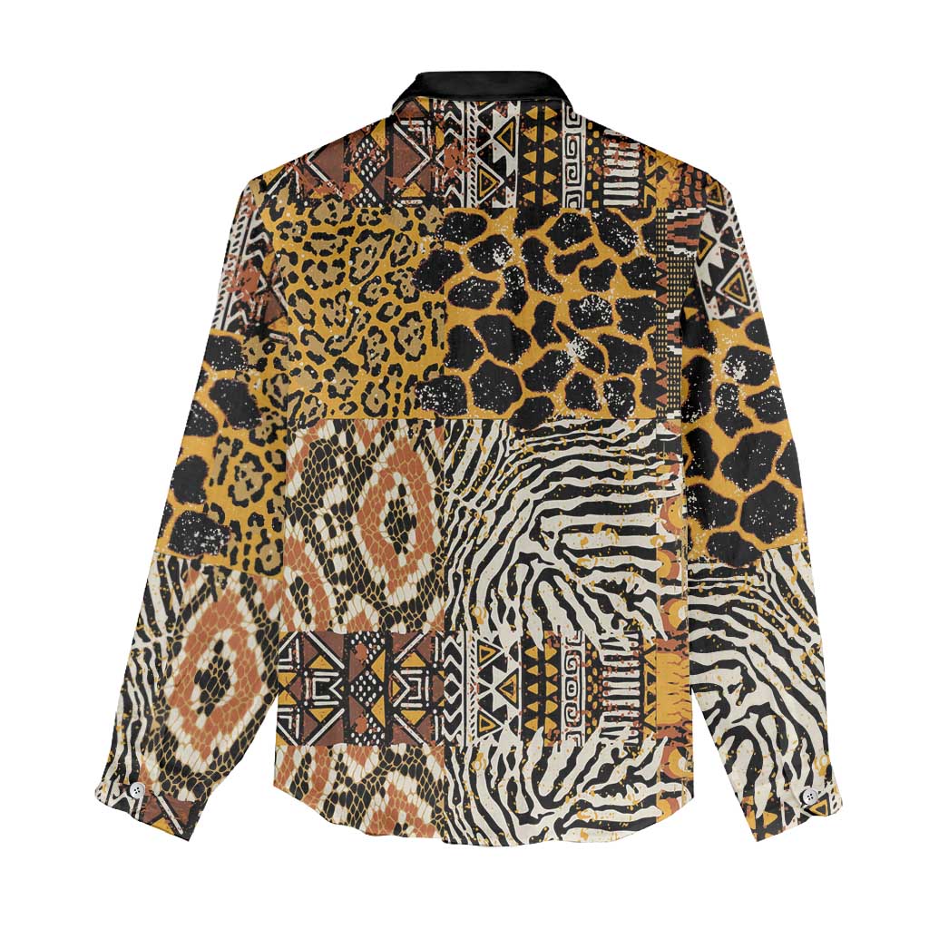 Wild Animal Skins Women Casual Shirt African Tribal Pattern LT15