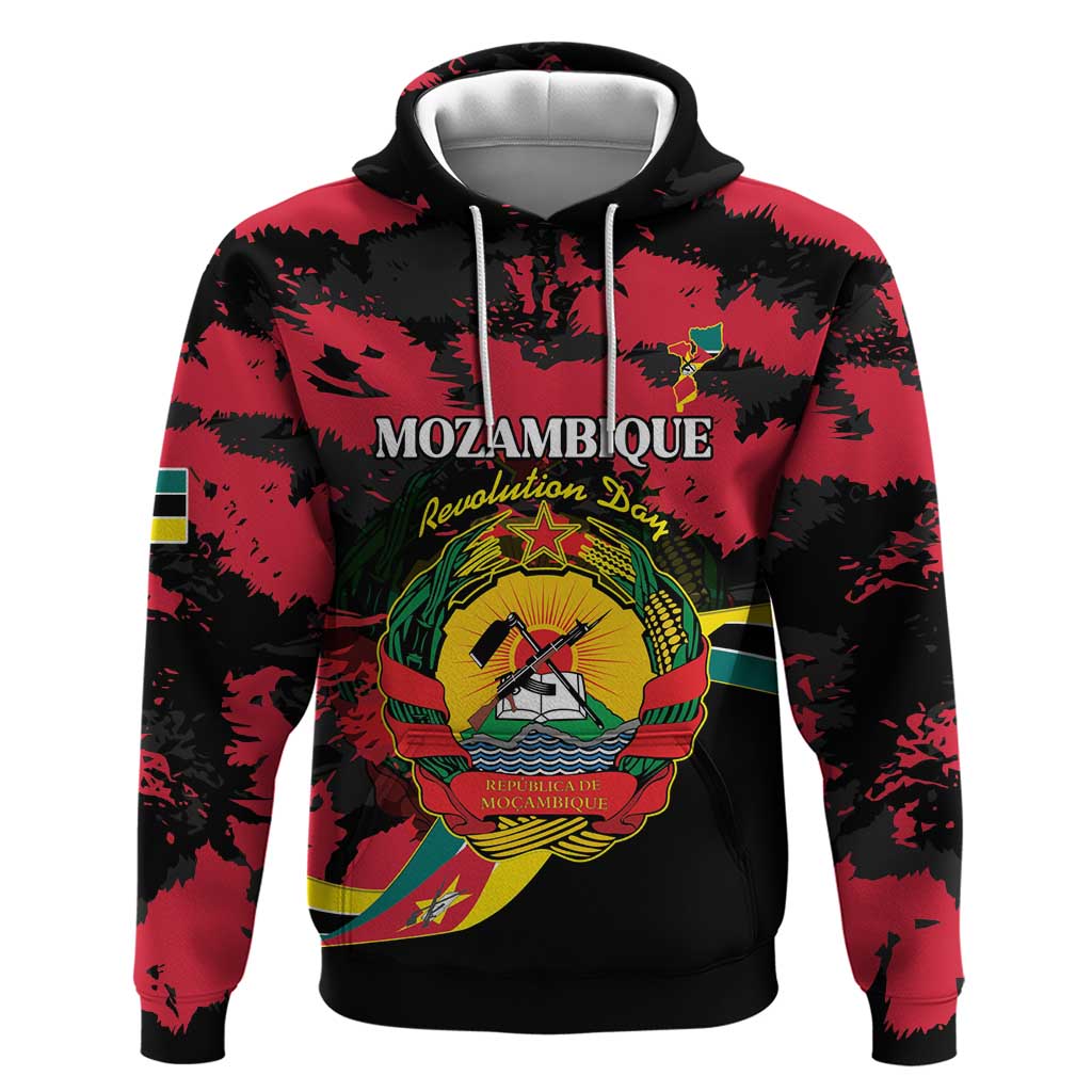 Personalized Mozambique Revolution Day Hoodie Coat Of Arms FRELIMO LT15
