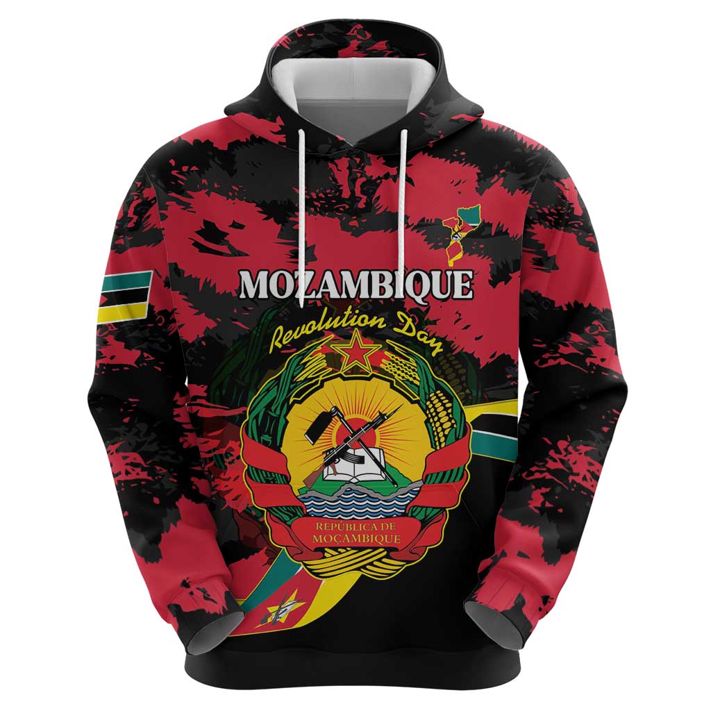 Personalized Mozambique Revolution Day Hoodie Coat Of Arms FRELIMO LT15