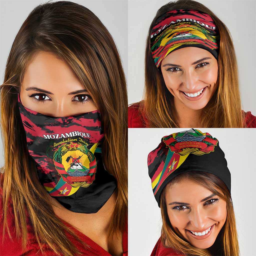 Mozambique Revolution Day Neck Gaiter Coat Of Arms FRELIMO LT15