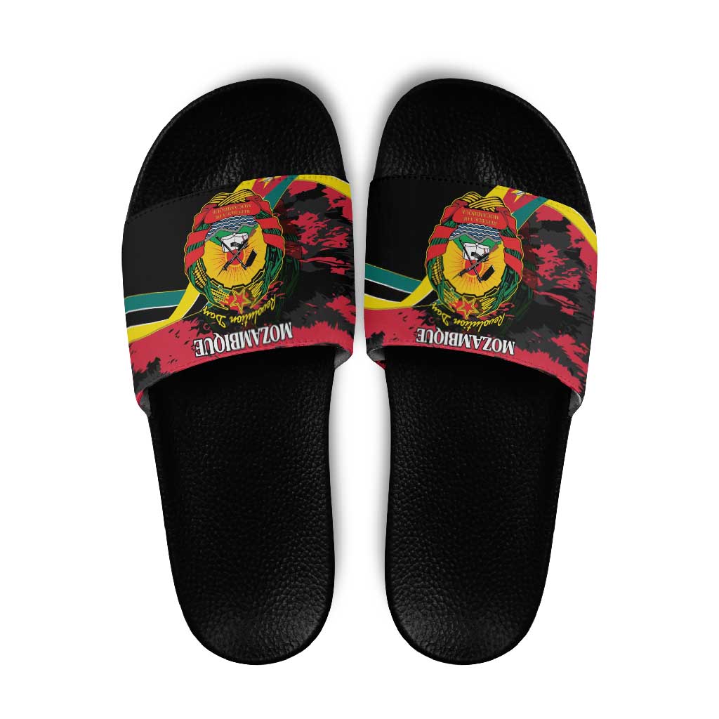 Mozambique Revolution Day Slide Sandals Coat Of Arms FRELIMO LT15