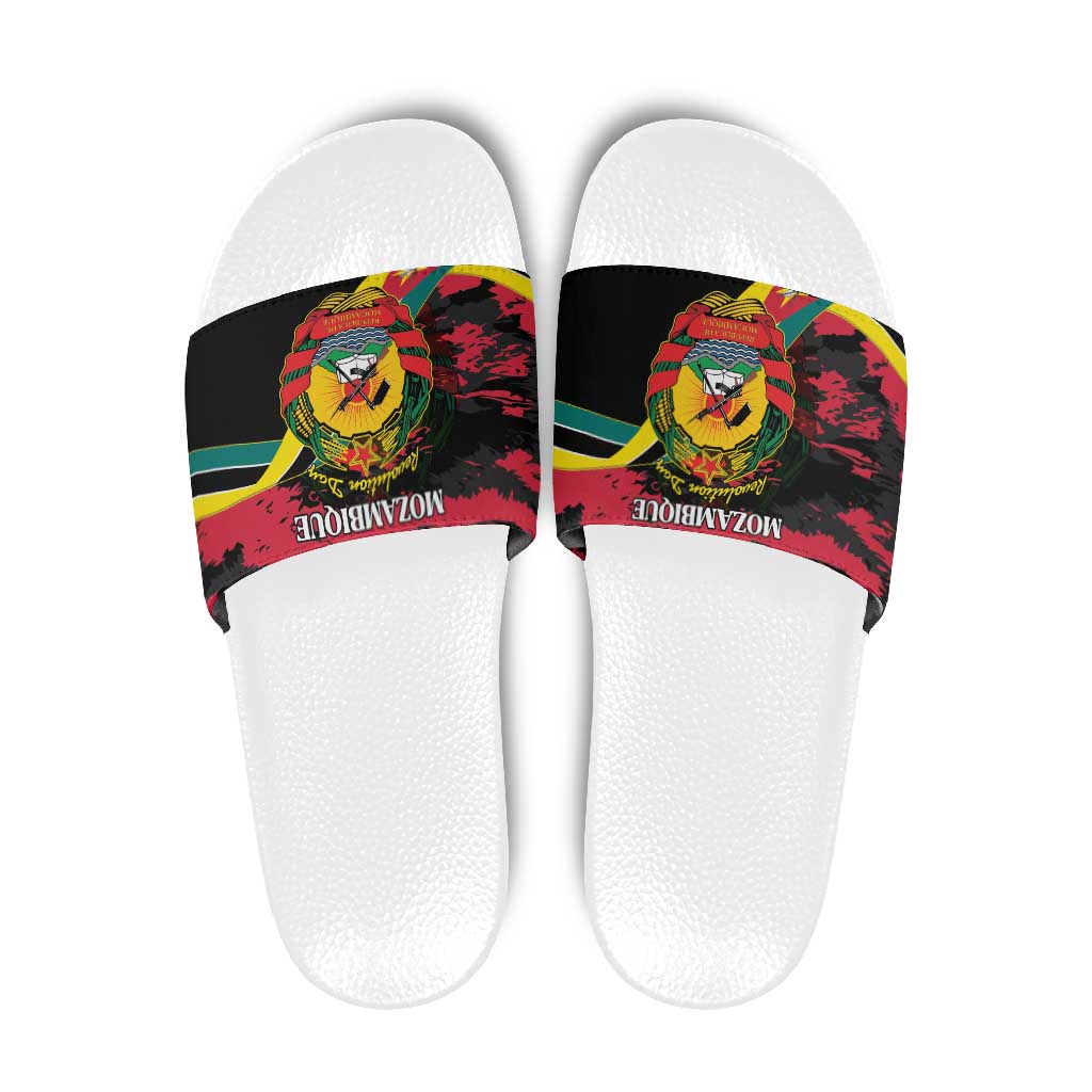 Mozambique Revolution Day Slide Sandals Coat Of Arms FRELIMO LT15