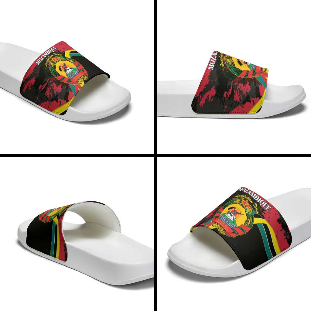 Mozambique Revolution Day Slide Sandals Coat Of Arms FRELIMO LT15