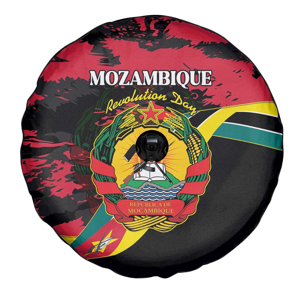 Mozambique Revolution Day Spare Tire Cover Coat Of Arms FRELIMO LT15