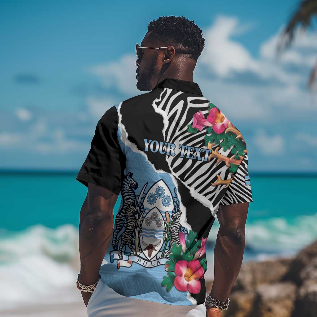 Personalized Botswana Independence Day Hawaiian Shirt Kalahari Devils Claw Zebra With Arican Pattern LT15