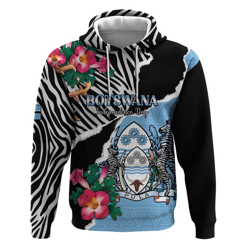 Personalized Botswana Independence Day Hoodie Coat Of Arms Devils Claw LT15