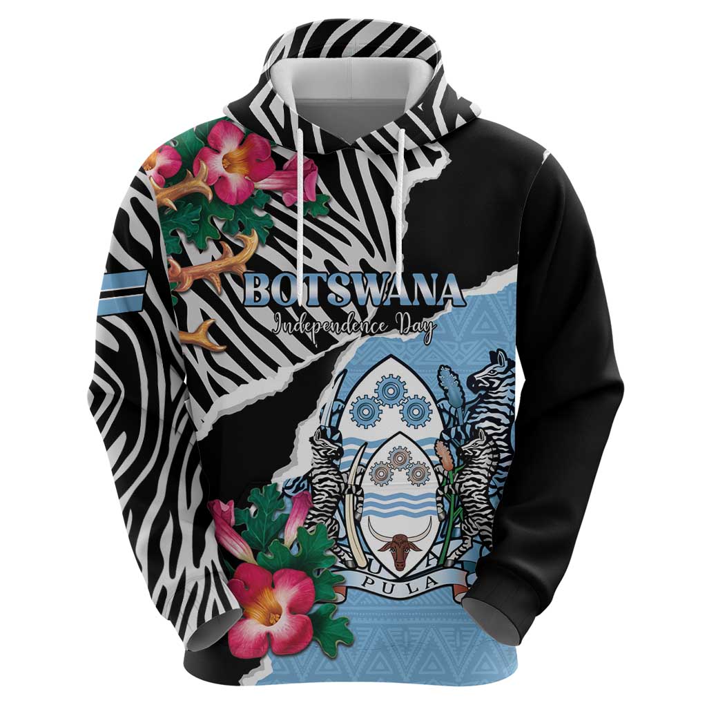 Personalized Botswana Independence Day Hoodie Coat Of Arms Devils Claw LT15