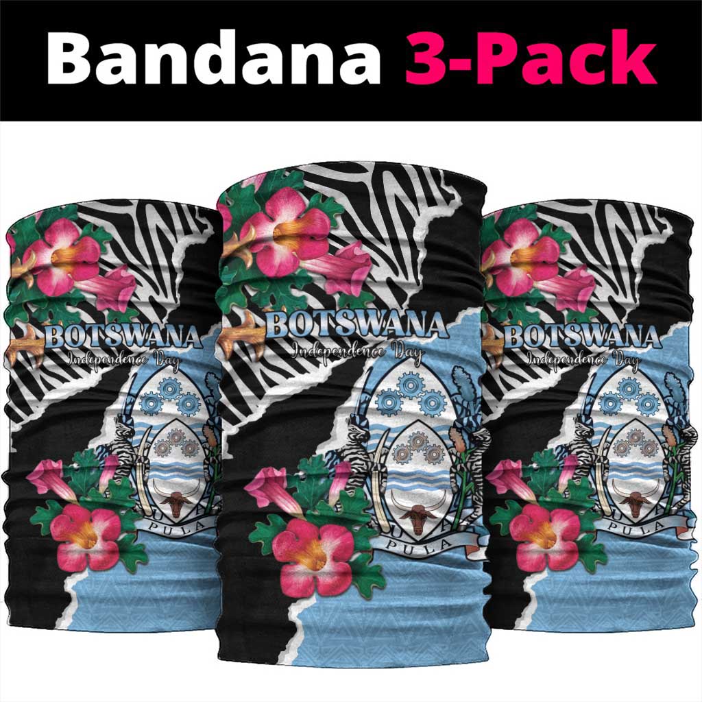 Botswana Independence Day Neck Gaiter Coat Of Arms Devils Claw LT15