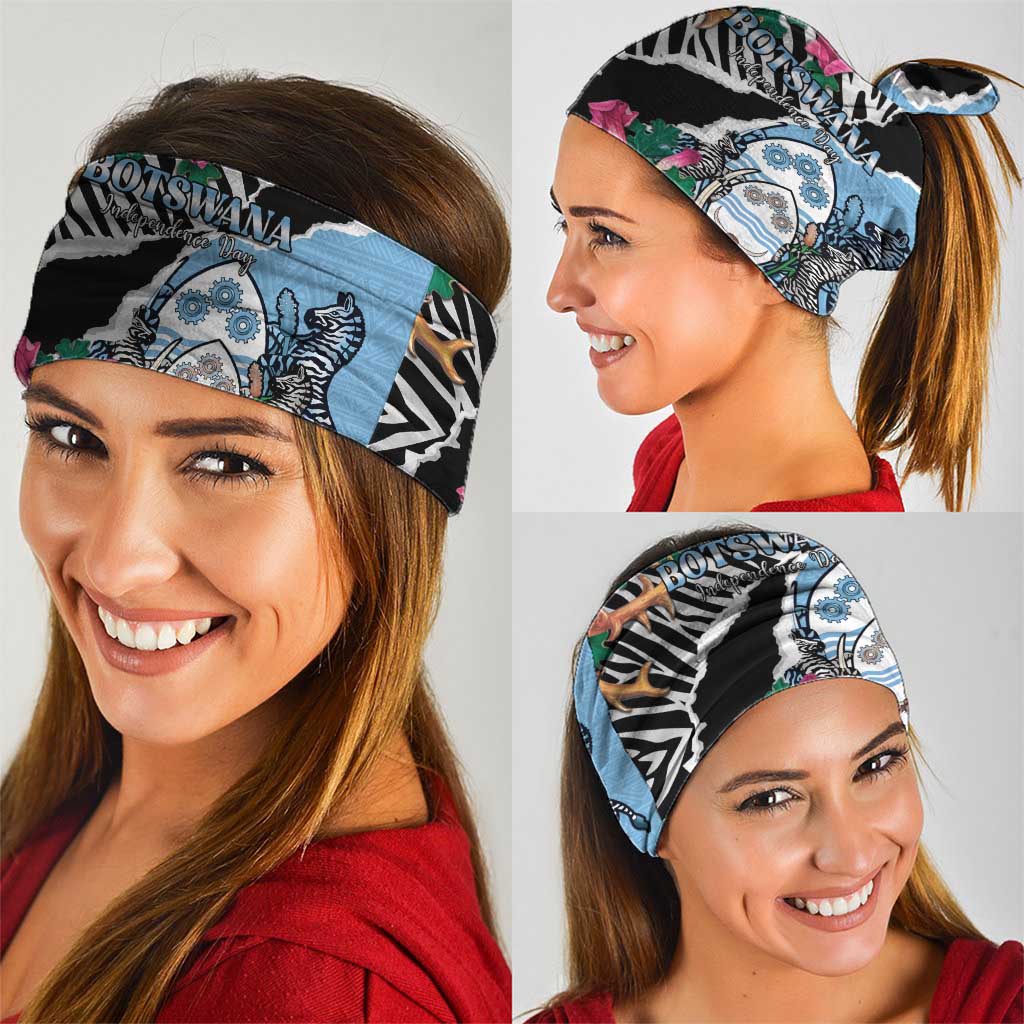 Botswana Independence Day Neck Gaiter Coat Of Arms Devils Claw LT15